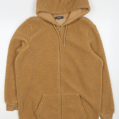 Studio Womens Brown Jacket Size 12 Zip - Teddy Fleece Size 12-14