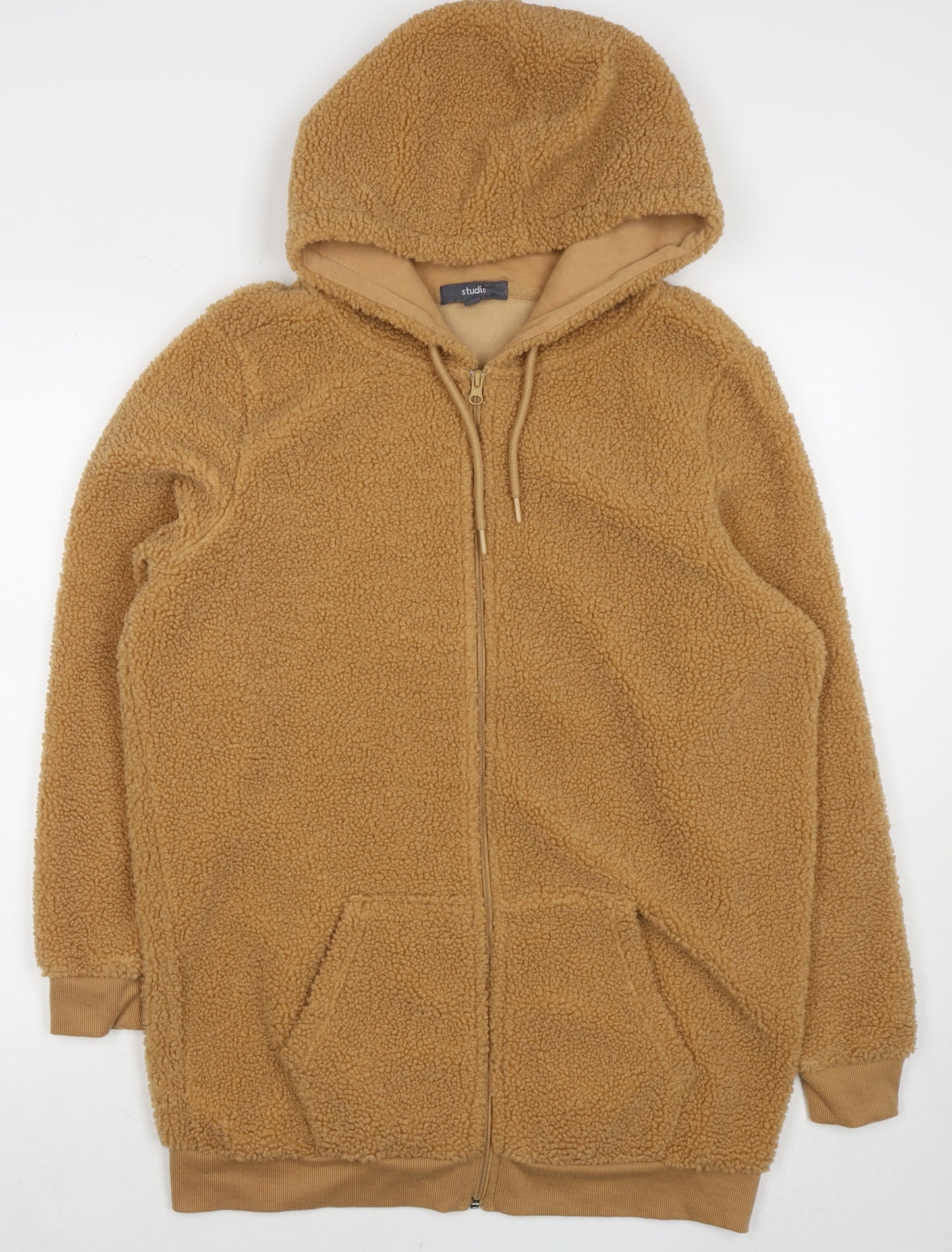 Studio Womens Brown Jacket Size 12 Zip - Teddy Fleece Size 12-14