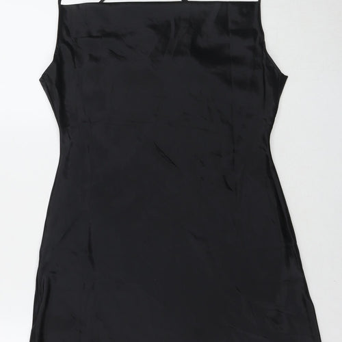 Divided by H&M Womens Black Polyester Slip Dress Size 8 Cowl Neck Pullover