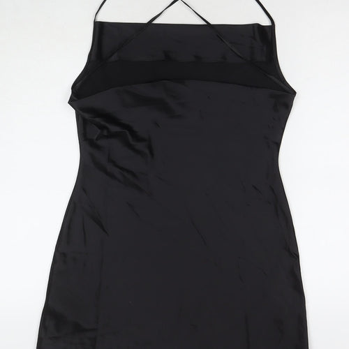 Divided by H&M Womens Black Polyester Slip Dress Size 8 Cowl Neck Pullover