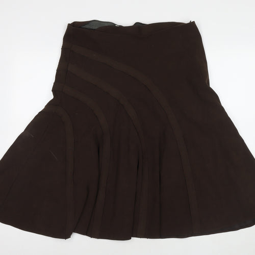 MK One Womens Brown Polyester A-Line Skirt Size 34 in Zip