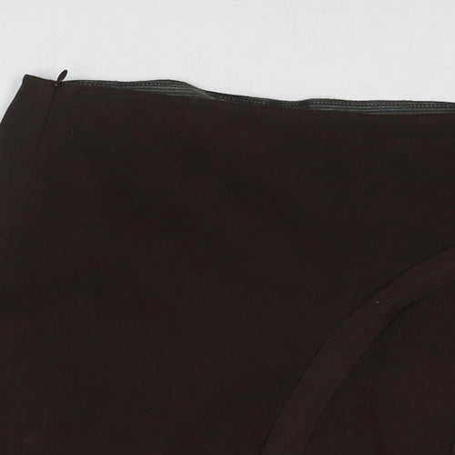 MK One Womens Brown Polyester A-Line Skirt Size 34 in Zip