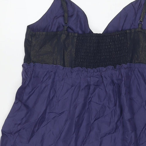 Warehouse Womens Purple Polyester Tank Dress Size 16 V-Neck Pullover