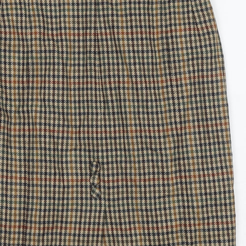 Cordings Womens Brown Check Polyester Straight & Pencil Skirt Size 30 in Zip