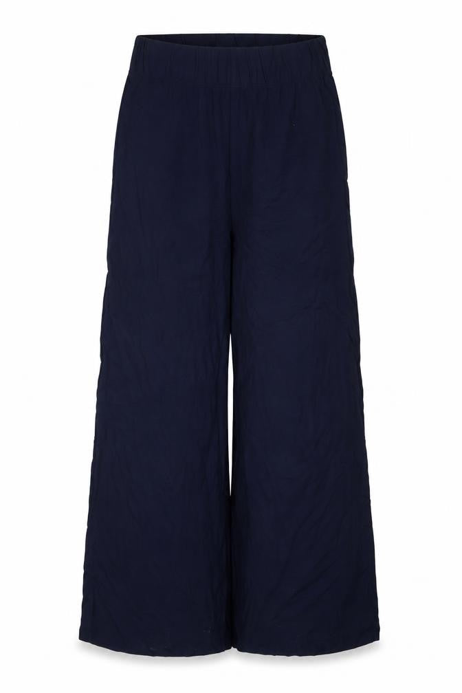 Marks and Spencer Womens Blue Viscose Trousers Size 6 L25 in Regular