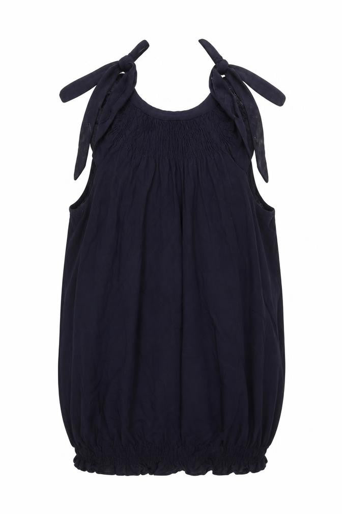Topshop Womens Blue Viscose Tunic Tank Size 10 Round Neck