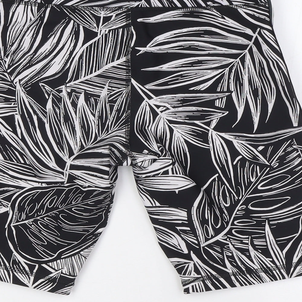 DKNY Womens Black Polyester Athletic Shorts Size S L9 in Regular