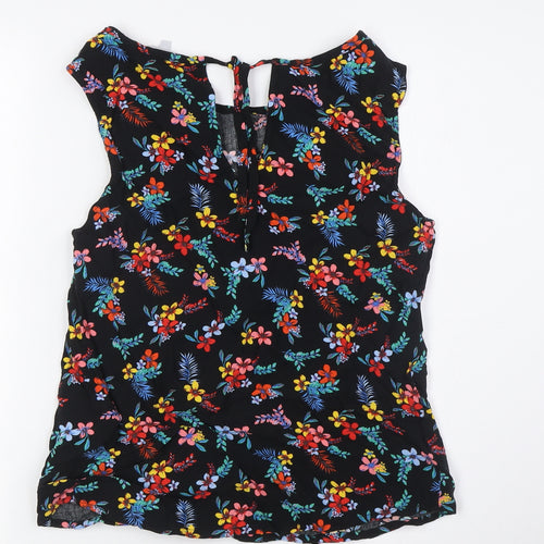 Red Herring Womens Multicoloured Floral Viscose Basic Button-Up Size 10 Boat Neck