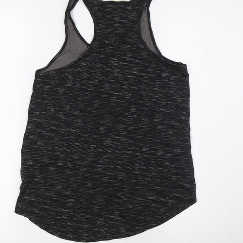 H&M Girls Black Cotton Basic Tank Size 13-14 Years Round Neck