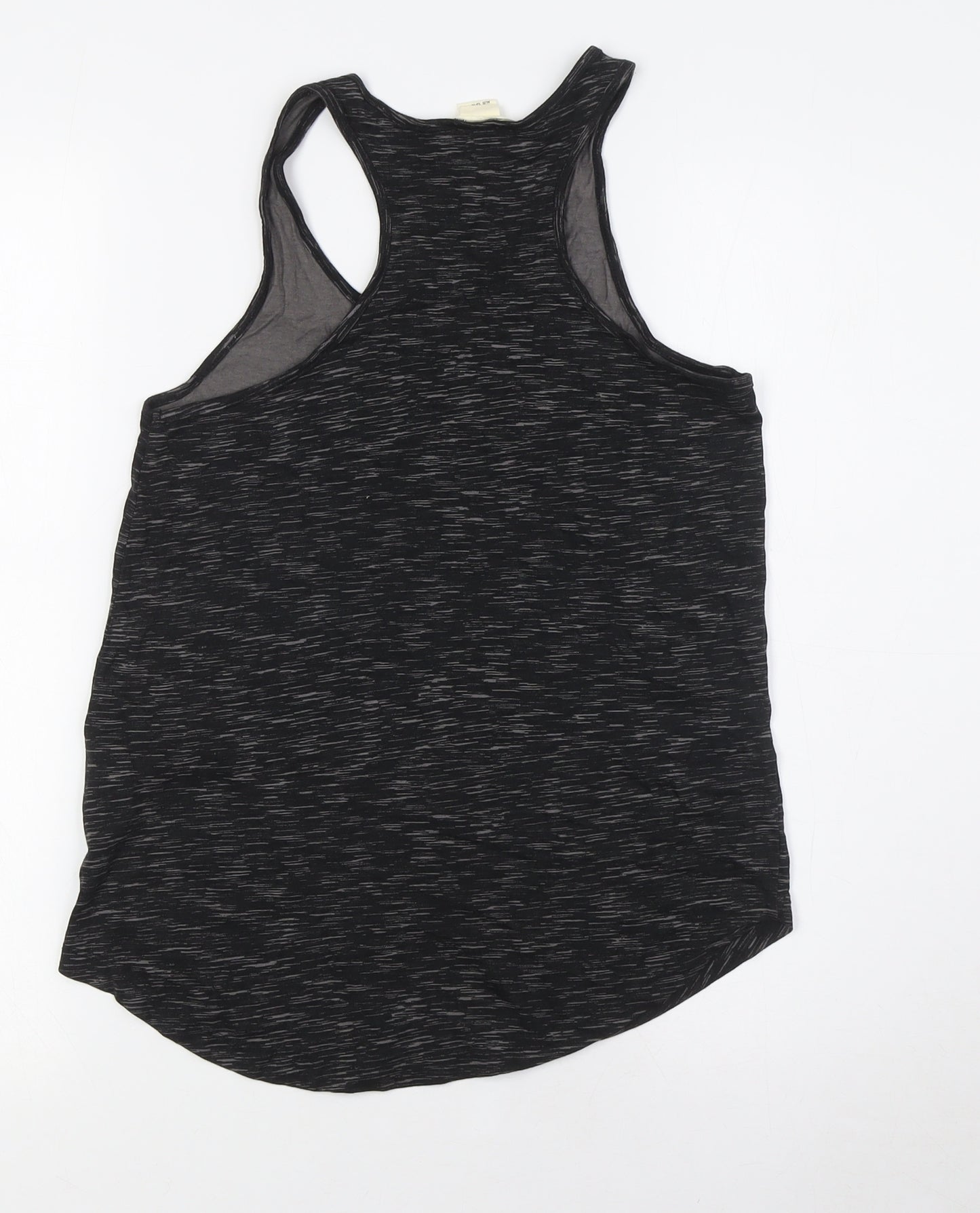H&M Girls Black Cotton Basic Tank Size 13-14 Years Round Neck