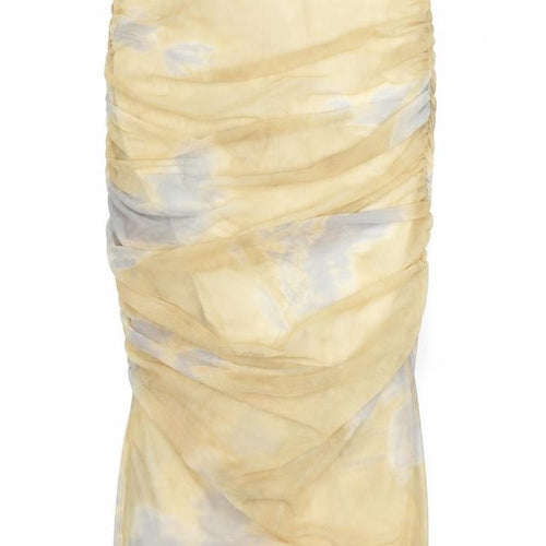 Zara Womens Beige Viscose Straight & Pencil Skirt Size S