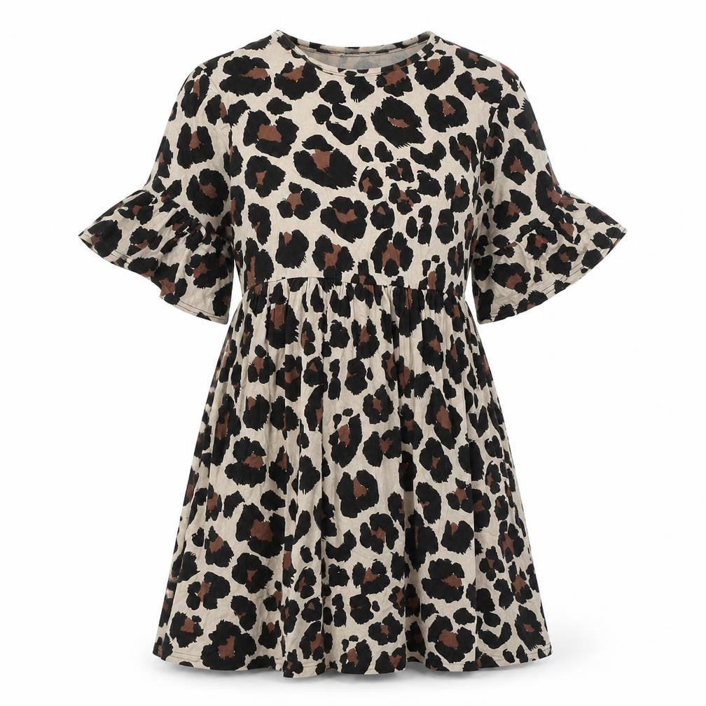 Boohoo Womens Multicoloured Animal Print Viscose A-Line Size 12 Round Neck