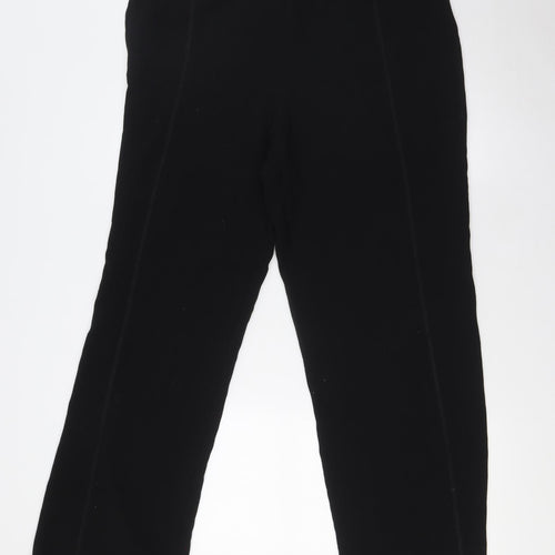 Doris Womens Black Polyester Trousers Size 18 L33 in Regular - Elasticated Waist