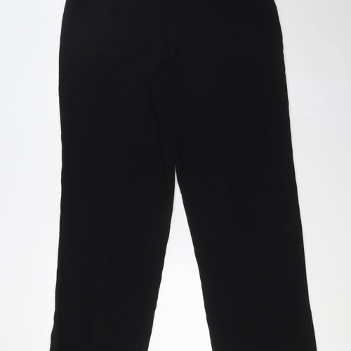 Doris Womens Black Polyester Trousers Size 18 L33 in Regular - Elasticated Waist