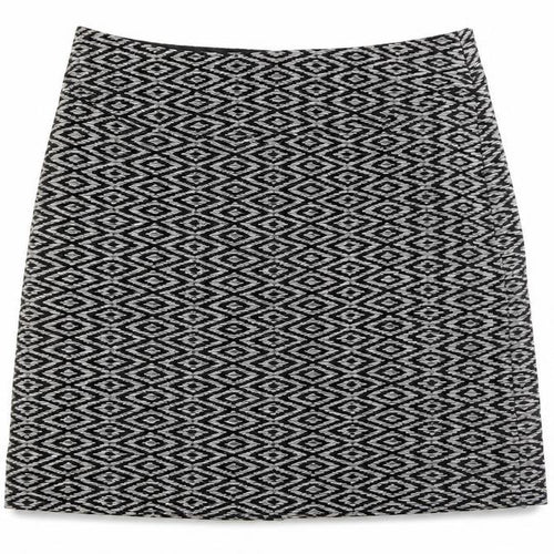 Jobis Womens Black Cotton A-Line Skirt Size 12 Zip