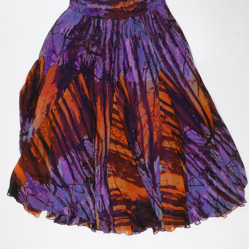 Kaleidoscope Womens Multicoloured Polyester A-Line Skirt Size 14 - Elasticated Waist