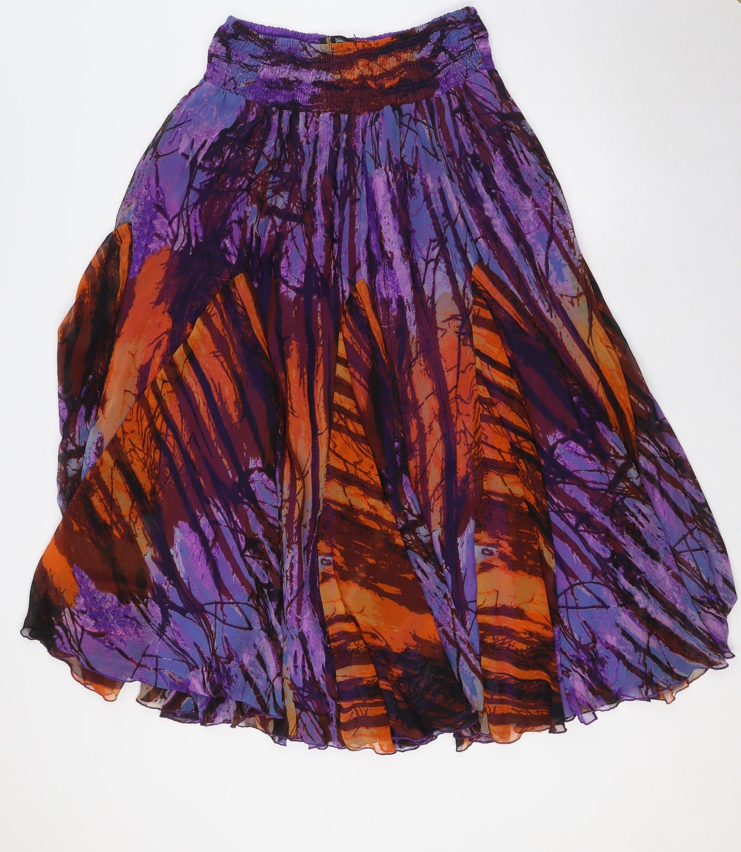 Kaleidoscope Womens Multicoloured Polyester A-Line Skirt Size 14 - Elasticated Waist