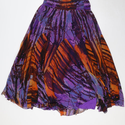 Kaleidoscope Womens Multicoloured Polyester A-Line Skirt Size 14 - Elasticated Waist