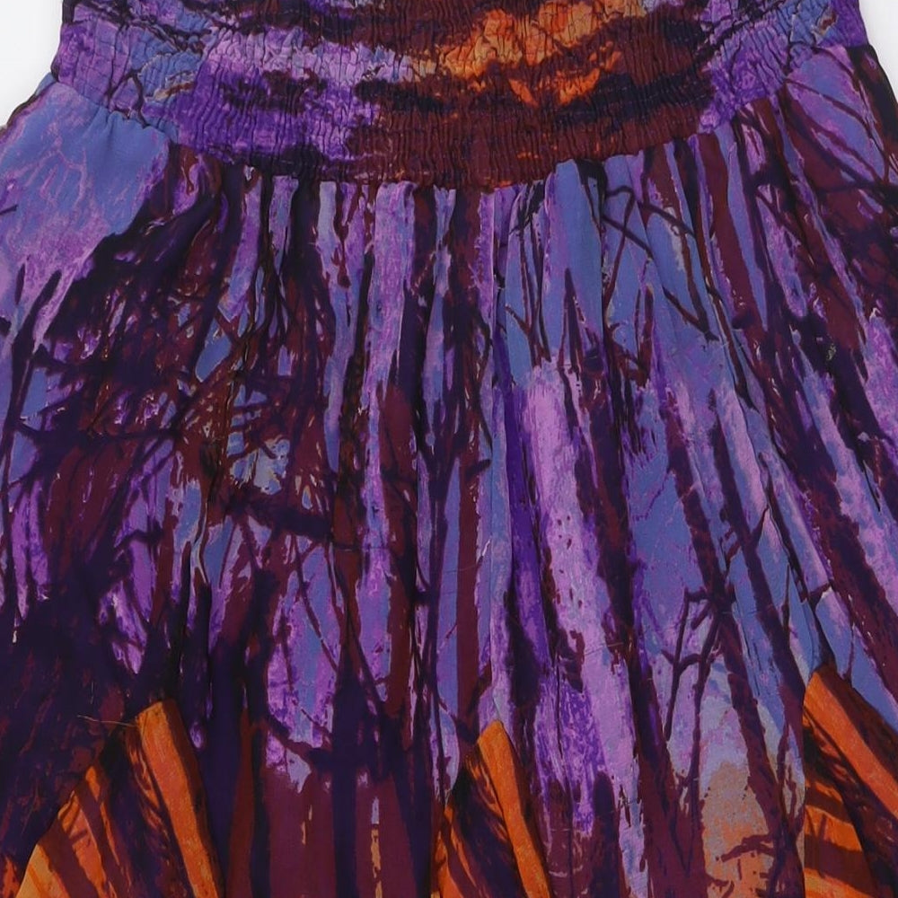 Kaleidoscope Womens Multicoloured Polyester A-Line Skirt Size 14 - Elasticated Waist
