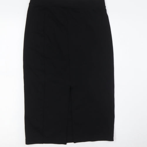 H&M Womens Black Polyester Straight & Pencil Skirt Size S