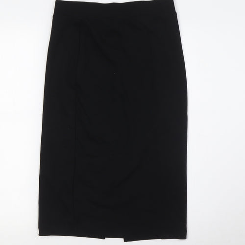 H&M Womens Black Polyester Straight & Pencil Skirt Size S