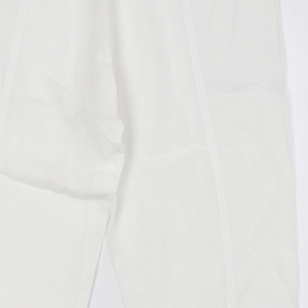 NEXT Womens White Lyocell Sweatpants Trousers Size 8 L27 in Regular - Elasticated Waist