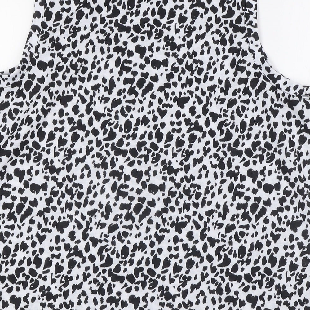 Marks and Spencer Womens White Polyester Basic Button-Up Size 10 Round Neck