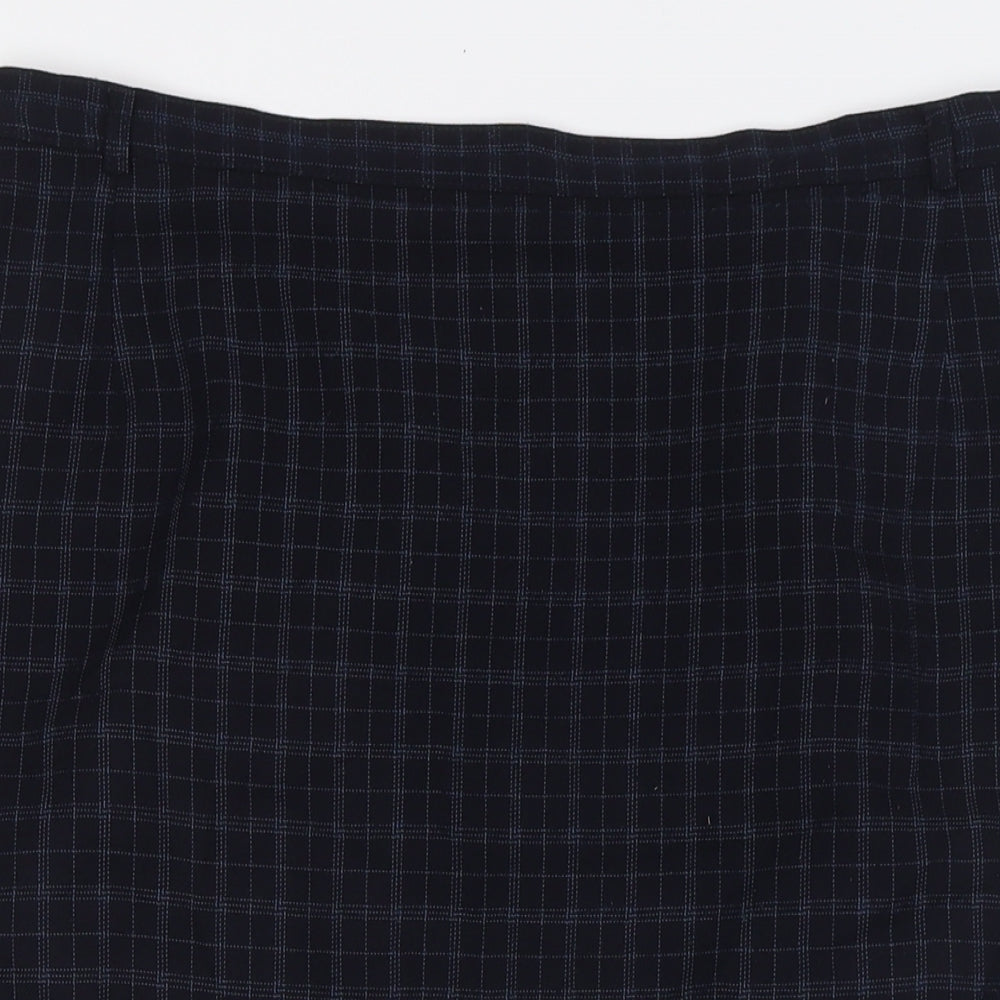 Marks and Spencer Womens Blue Polyester Straight & Pencil Skirt Size 16 Zip