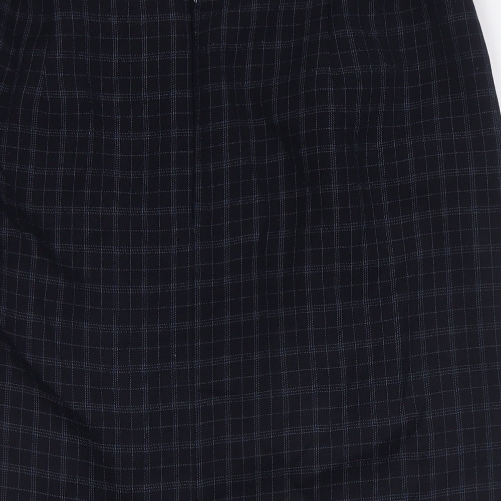 Marks and Spencer Womens Blue Polyester Straight & Pencil Skirt Size 16 Zip
