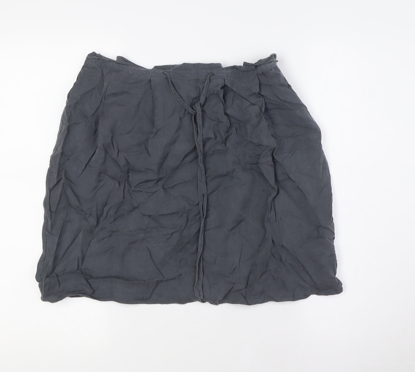 Kookai Womens Grey Lyocell A-Line Skirt Size 10 Zip