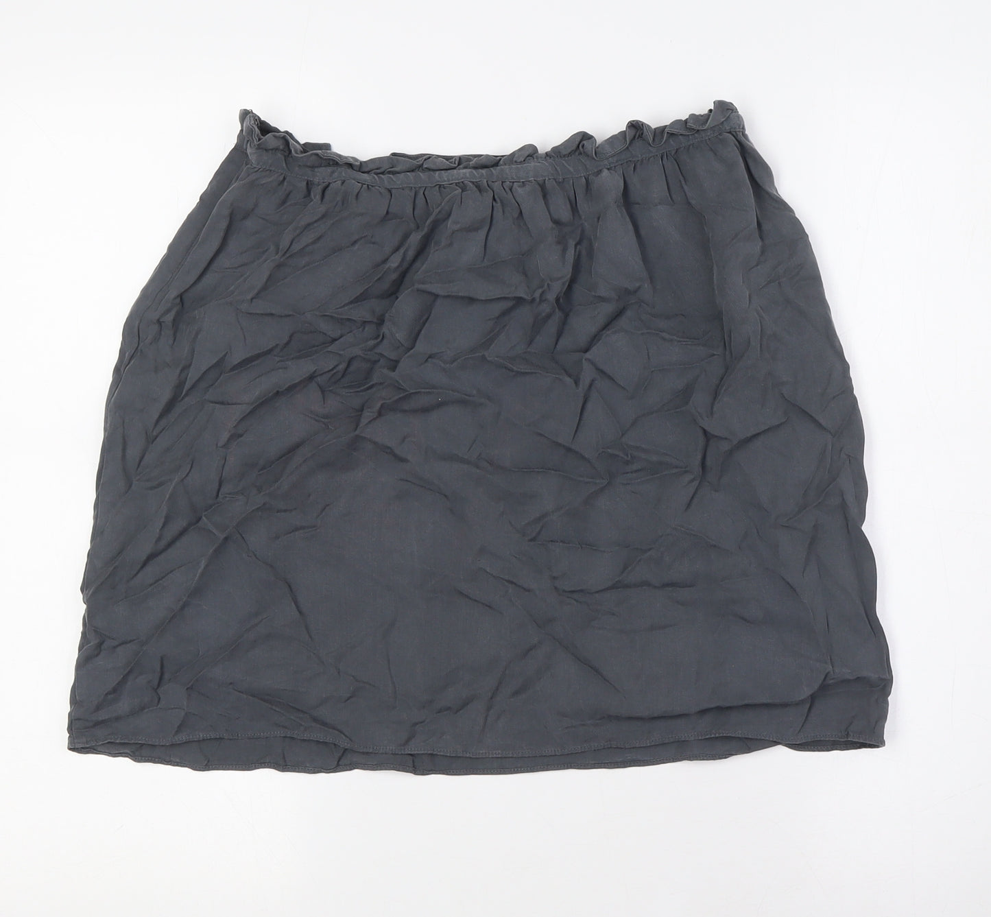 Kookai Womens Grey Lyocell A-Line Skirt Size 10 Zip