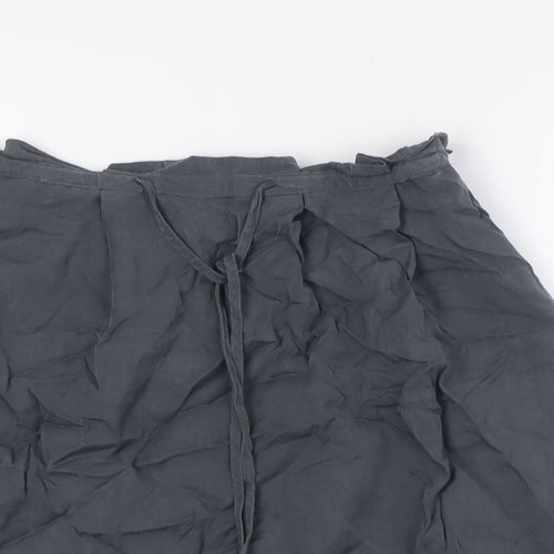 Kookai Womens Grey Lyocell A-Line Skirt Size 10 Zip