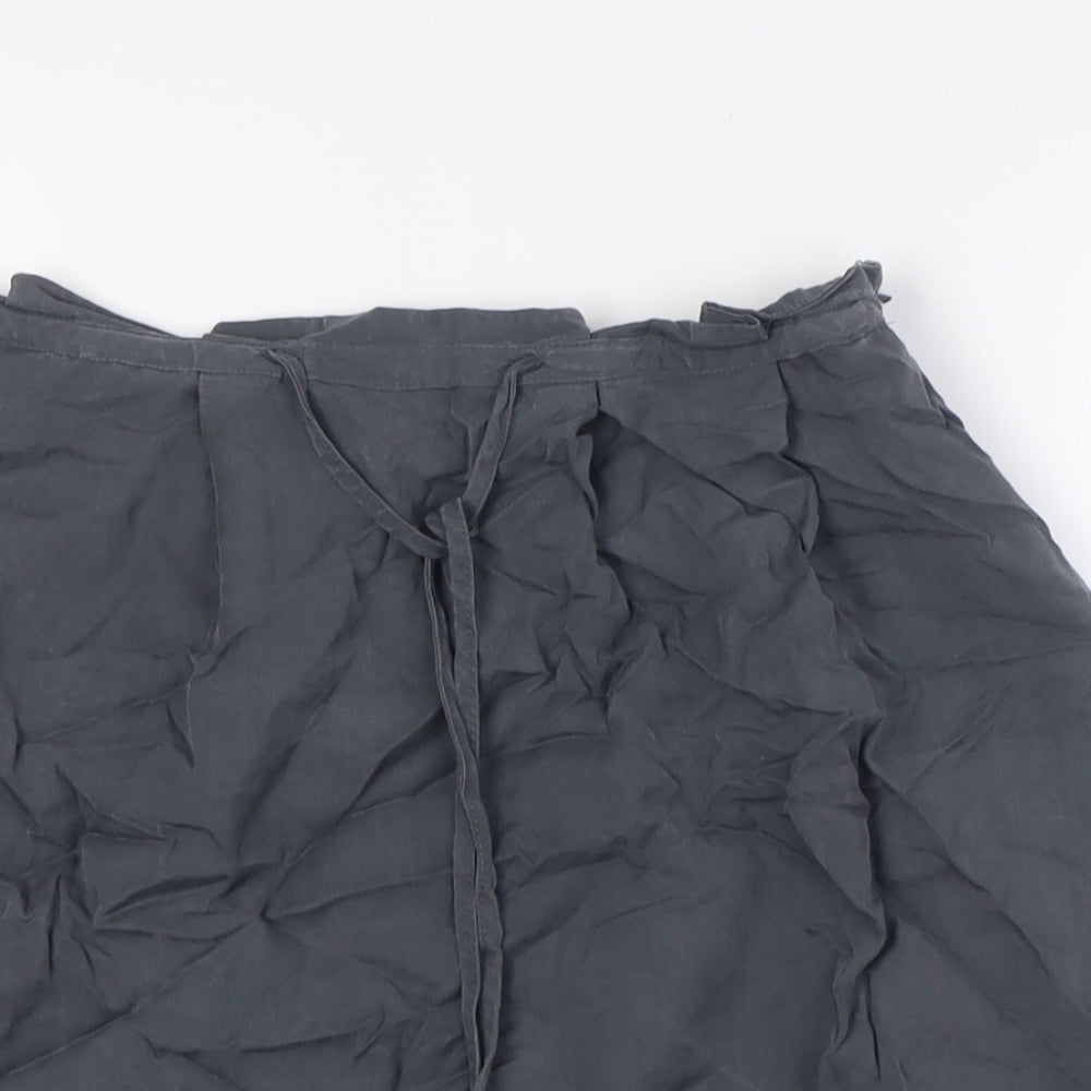 Kookai Womens Grey Lyocell A-Line Skirt Size 10 Zip