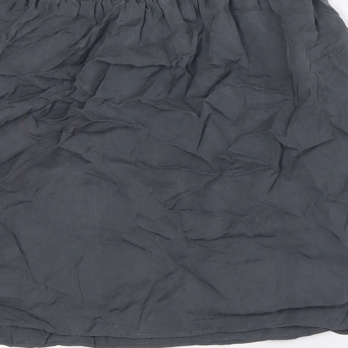Kookai Womens Grey Lyocell A-Line Skirt Size 10 Zip