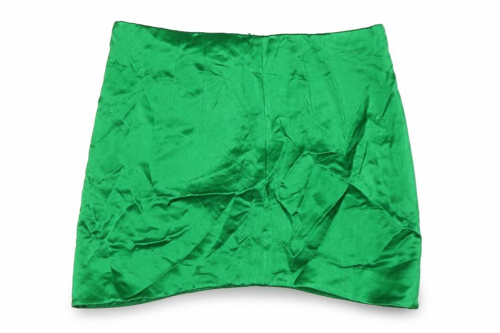 Zara Womens Green Viscose A-Line Skirt Size S Zip