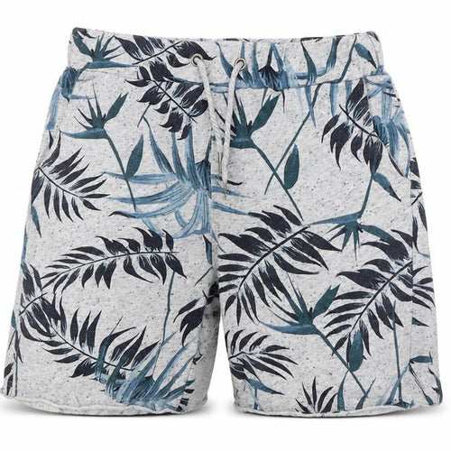 LCW Mens Grey Cotton Bermuda Shorts Size S L7 in Regular Tie - Leaves