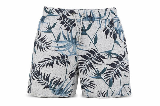 LCW Mens Grey Cotton Bermuda Shorts Size S L7 in Regular Tie - Leaves