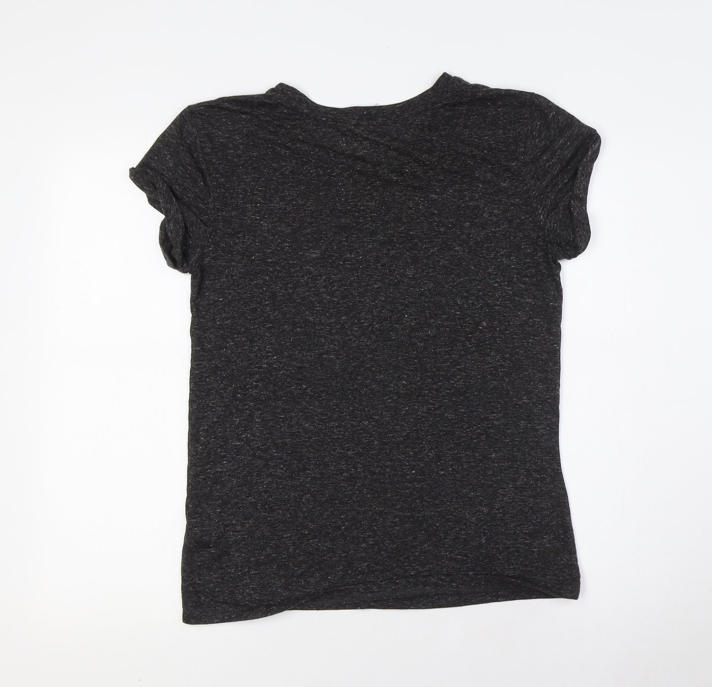 Divided by H&M Mens Grey Polyester T-Shirt Size S Round Neck - Flecked