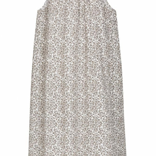BiBA Womens White Animal Print Viscose A-Line Size S Halter