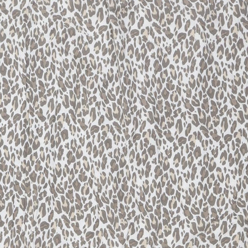 BiBA Womens White Animal Print Viscose A-Line Size S Halter