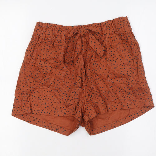 H&M Girls Brown Cotton Bermuda Shorts Size 12 Years Regular - Size 12-14