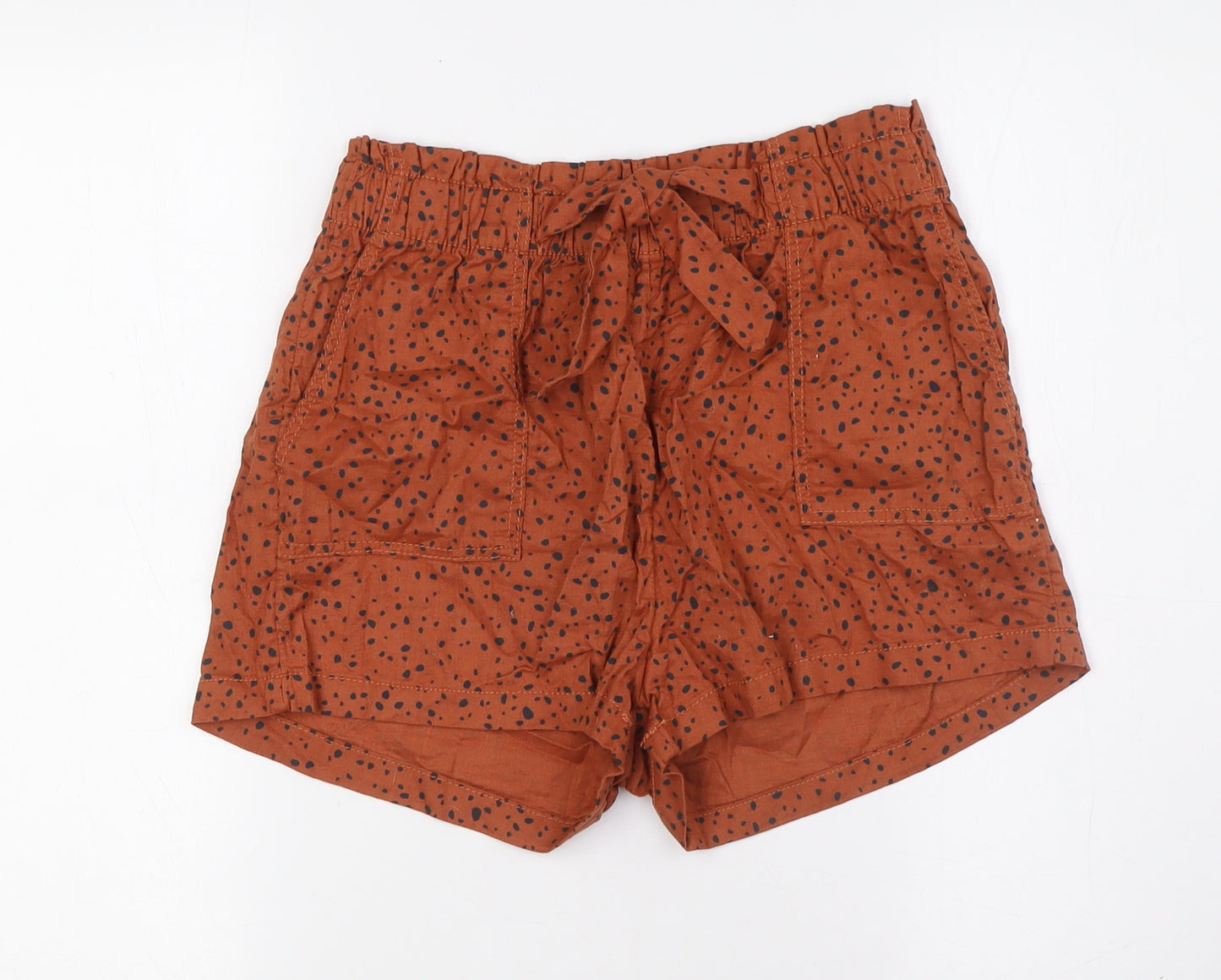 H&M Girls Brown Cotton Bermuda Shorts Size 12 Years Regular - Size 12-14