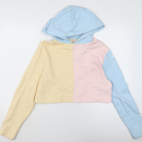 ASOS Womens Multicoloured Colourblock Cotton Pullover Sweatshirt Size 10