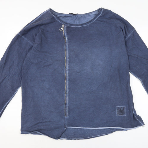Diverse Womens Blue Cotton Jersey T-Shirt Size XL Crew Neck