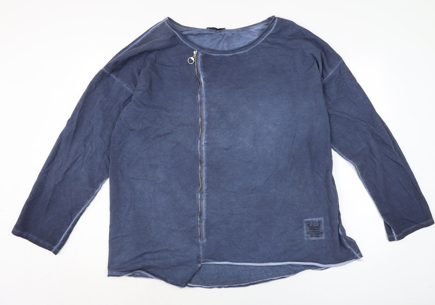 Diverse Womens Blue Cotton Jersey T-Shirt Size XL Crew Neck