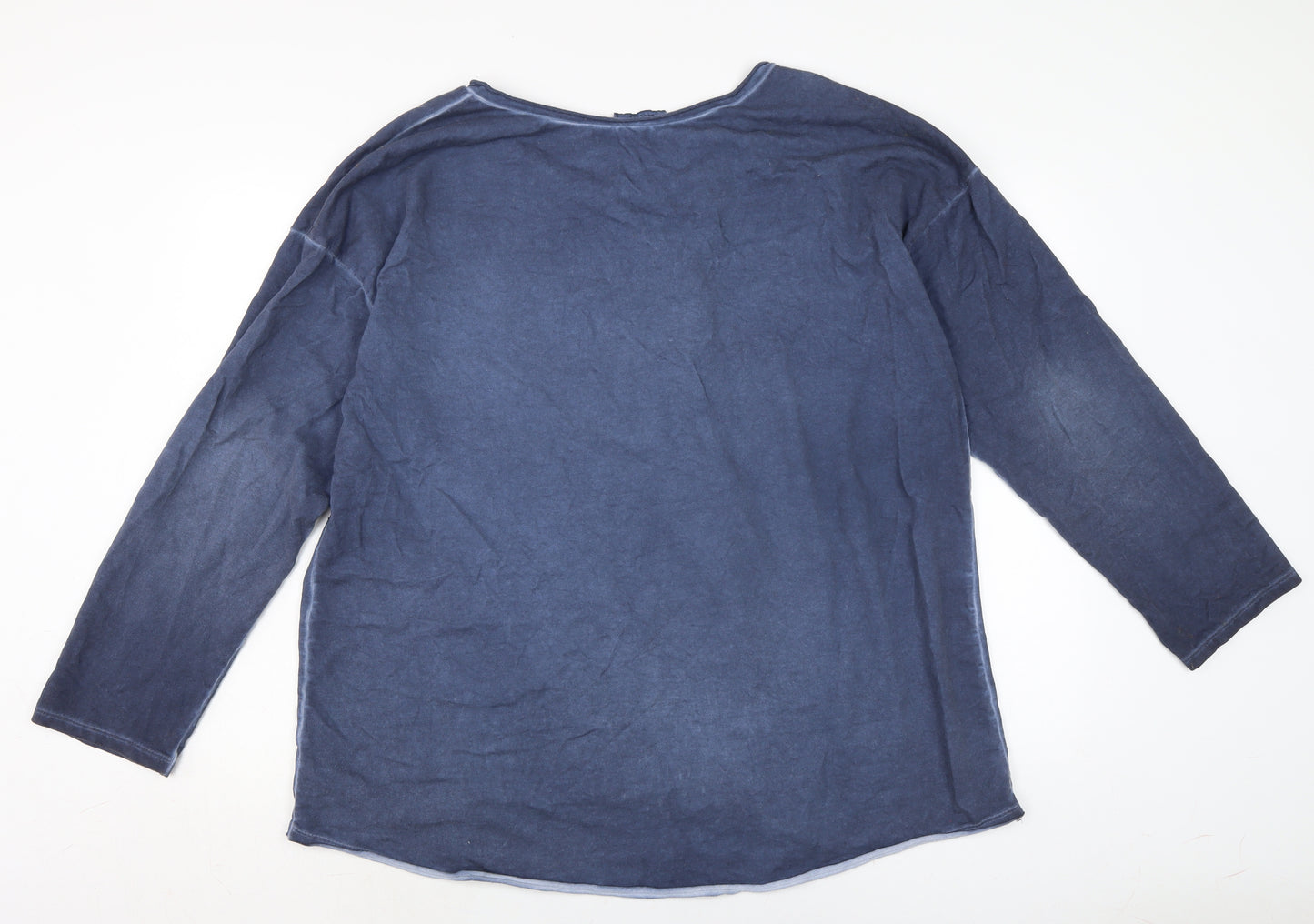 Diverse Womens Blue Cotton Jersey T-Shirt Size XL Crew Neck