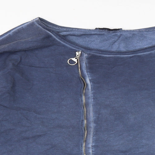 Diverse Womens Blue Cotton Jersey T-Shirt Size XL Crew Neck