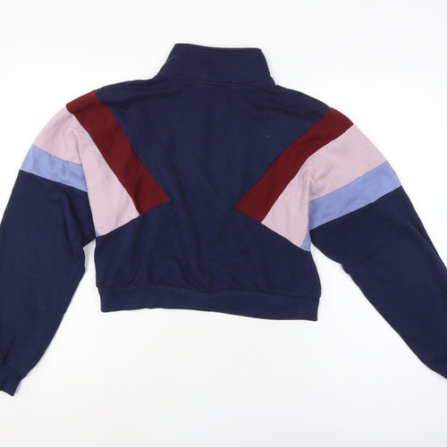Divided Womens Blue Cotton Pullover Sweatshirt Size XS