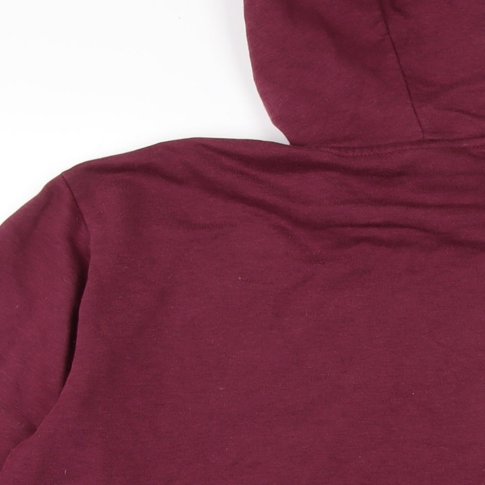 adidas Mens Purple Cotton Pullover Hoodie Size L