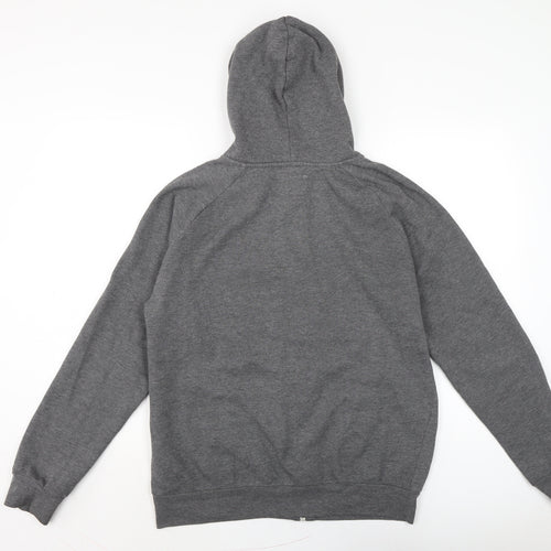Cedar Wood State Mens Grey Cotton Full Zip Hoodie Size L